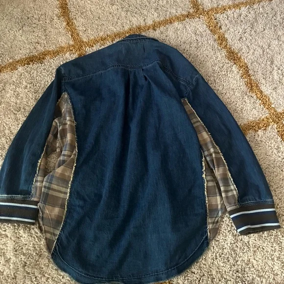 We The Free Denim and plaid snap shirt - Picture 5 of 8